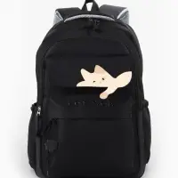 Рюкзак школьный, &laquo;Уставший кот&raquo;, 5 карманов, 2 отделения, 31&times;13.5&times;45 см, чёрный