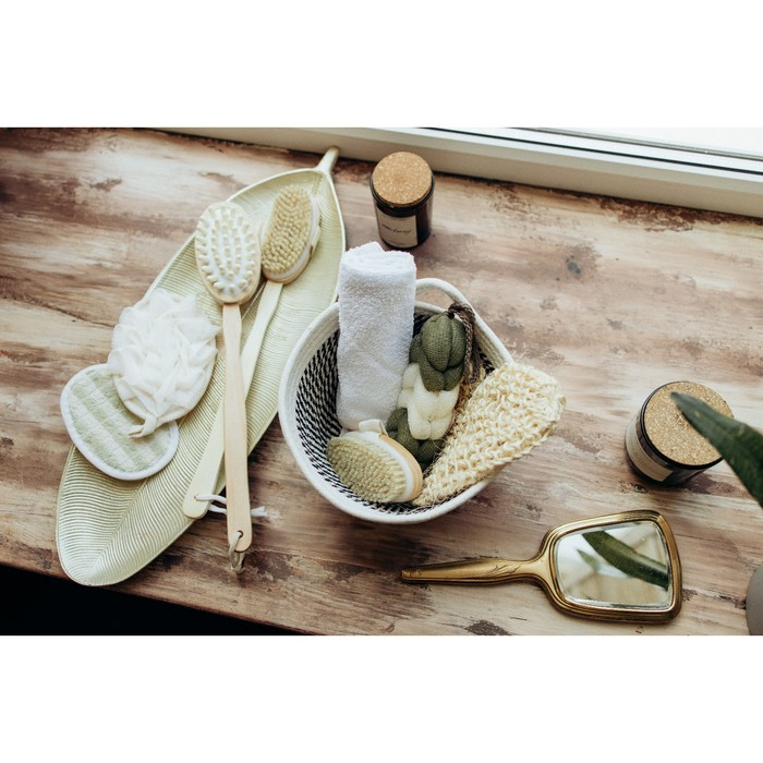 Корзина для хранения плетёная ручной работы LaDо́m «Кэтс», 22×22×12,5 см, цвет чёрно-белый Корзина для хранения плетёная ручной работы LaDо́m «Кэтс», 22×22×12,5 см, цвет чёрно-белый