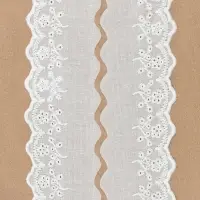 Кружево шитьё, 55 мм, 13&plusmn;1 м, белое
