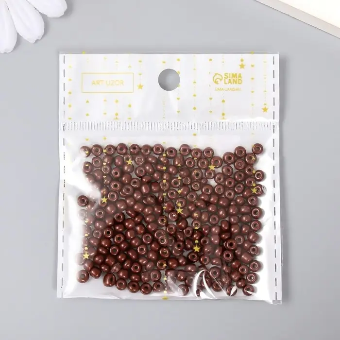 Бисер круглый 6/0  Бисер круглый 6/0 "Кофе" 20 гр