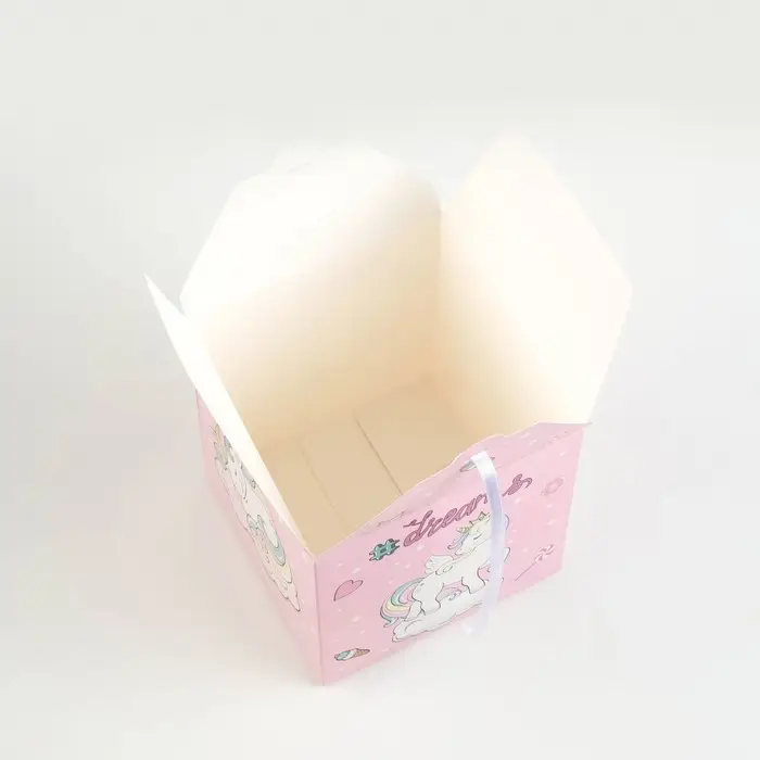 Коробка складная "Единороги", 14 х 14 х 14 см