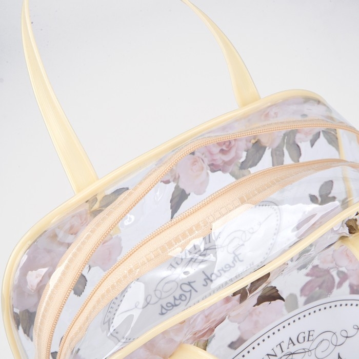 Косметичка на молнии, цвет бежевый