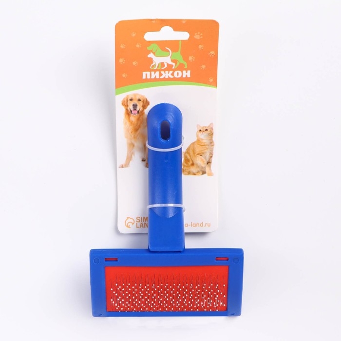 Пуходерка с каплями, эргономичная ручка, 10 х 15 см, синяя Пуходерка с каплями, эргономичная ручка, 10 х 15 см, синяя