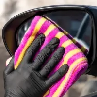 06 Салфетка микрофибра 2-х цветная салфетка высокой плотности AVS MF-6104 (35х40см)(1шт)