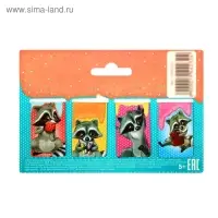 Закладки магнитные для книг, 4 шт «Читаем вместе с енотом» Закладки магнитные для книг, 4 шт «Читаем вместе с енотом»