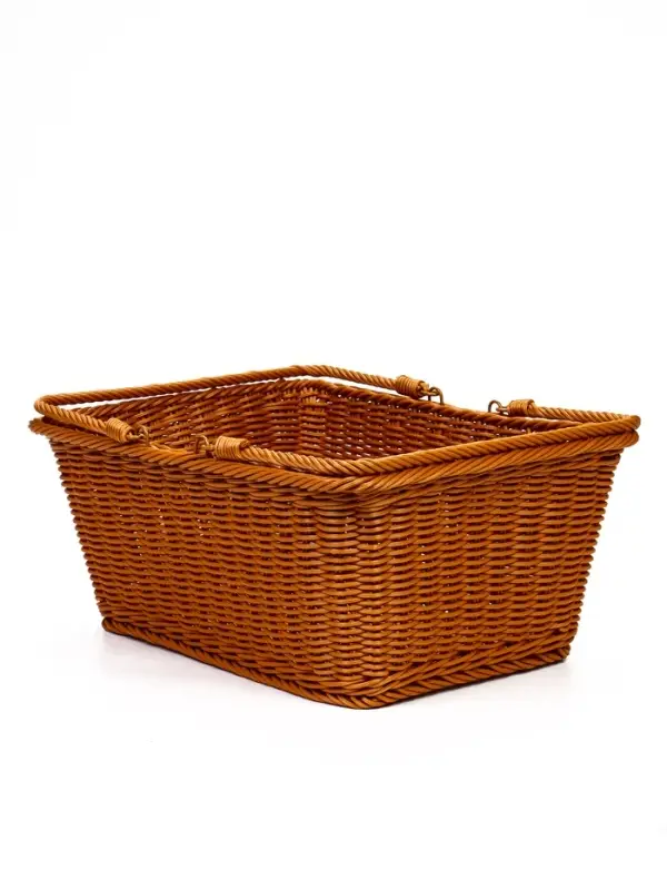 Корзина пластик 40 х 31 х 17 см, ручка17 см коричневый