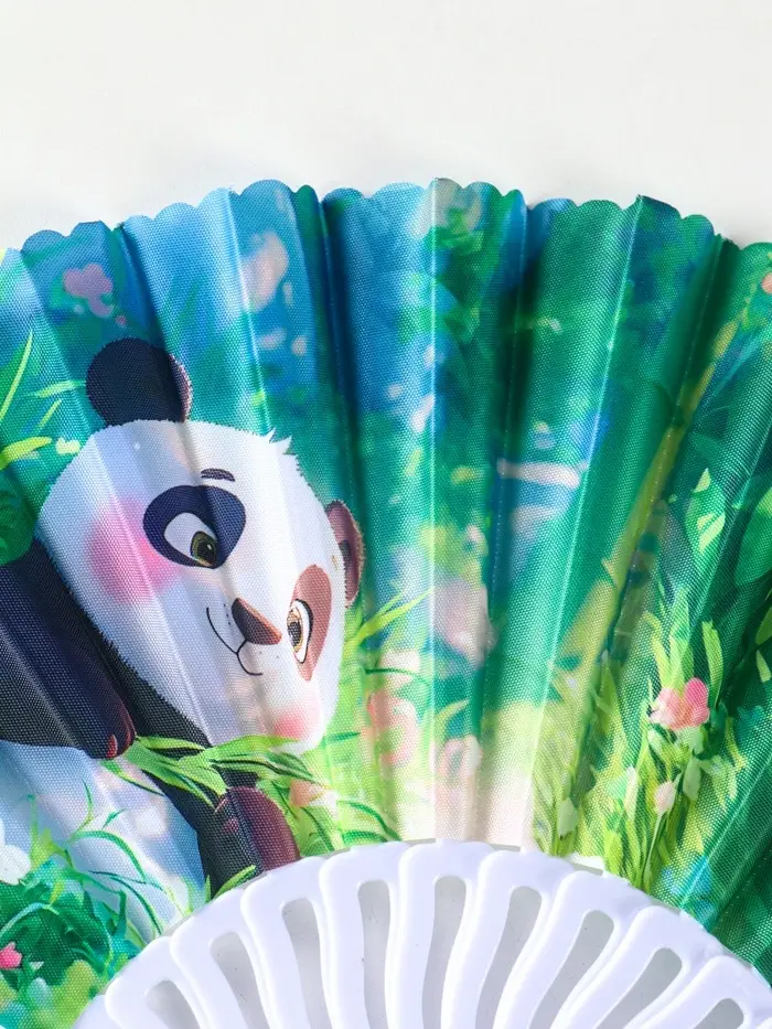 Веер пластик, текстиль "Панда в цветочном саду" МИКС 23 см Веер пластик, текстиль "Панда в цветочном саду" МИКС 23 см