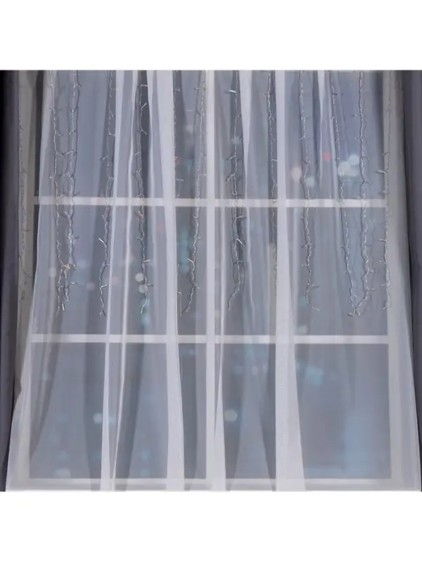 Гирлянда &laquo;Занавес&raquo; 1.5&times;1 м, IP20, прозрачная нить, 180 LED, свечение мульти, 8 режимов, 220 В