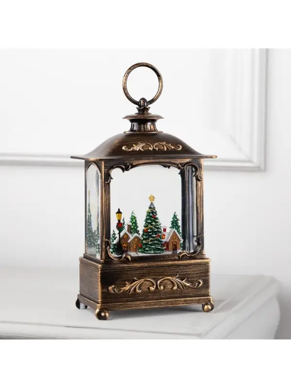 Светодиодная фигура &laquo;Новогодняя деревня&raquo; 14.5&times;22&times;8 см, пластик, от батареек ААх3, USB, свечение тёплое белое