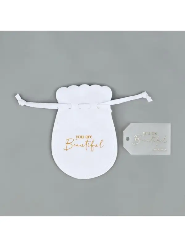 Мешочек подарочный замшевый &laquo;Ты прекрасна&raquo;, тиснение, 9&times;12 см &plusmn; 1.5 см