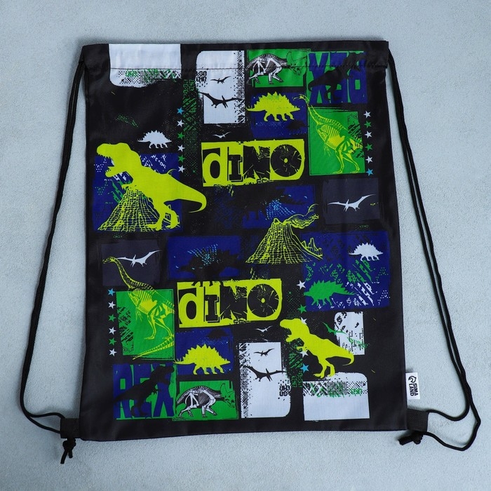 Мешок для обуви «Динотайм» болоньевый материал, 30×40 см Мешок для обуви «Динотайм» болоньевый материал, 30×40 см