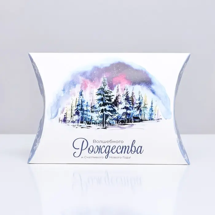 Коробка складная, подарочная новогодняя «Волшебного Рождества» 15×11×3 см