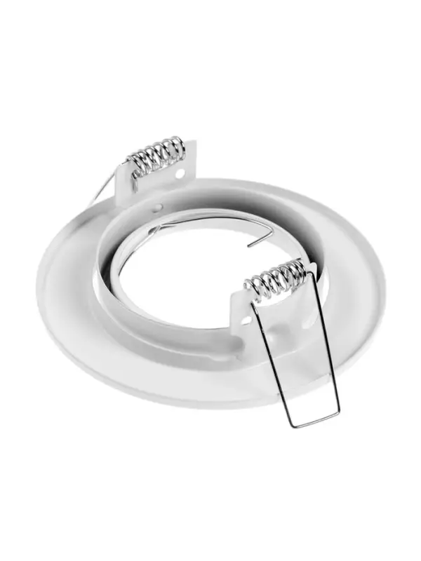 Светильник встраиваемый под лампу MR-16, поворотный, круглый, металлический, белый