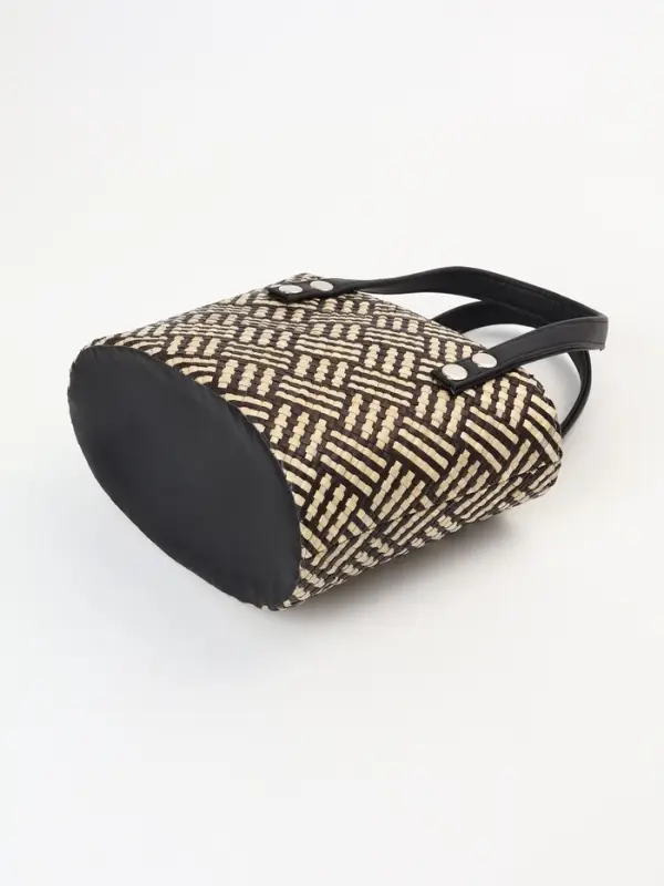 Сумка плетёная из пандана, 22&times;14&times;35 см, бежево-коричневая