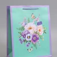 Пакет подарочный ламинированный  "От души" 26 х 12 х 32 см