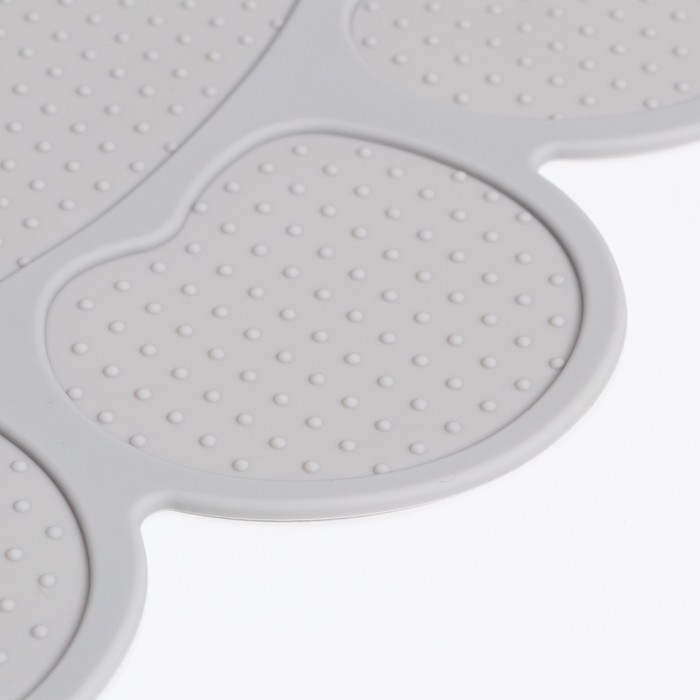 Коврик силиконовый под миску, 40 х 30 см, серый Коврик силиконовый под миску, 40 х 30 см, серый