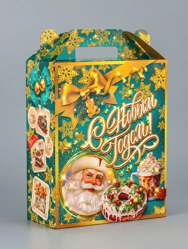 Подарочная коробка новогодняя Вкус детства 17 х 7 х 25,5 см Подарочная коробка новогодняя Вкус детства 17 х 7 х 25,5 см