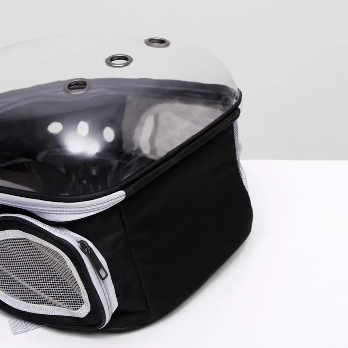 Рюкзак для переноски животных прозрачный, 31 х 28 х 42 см, чёрный Рюкзак для переноски животных прозрачный, 31 х 28 х 42 см, чёрный