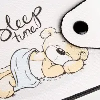 Кошелёк маленький Sleep time, детский, на кнопке, бежевый