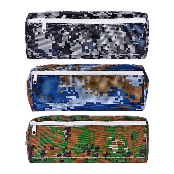 Пенал мягкий  Пенал мягкий "Миллитари" 2 отделения, 80 х 210 х 40 мм, МИКС