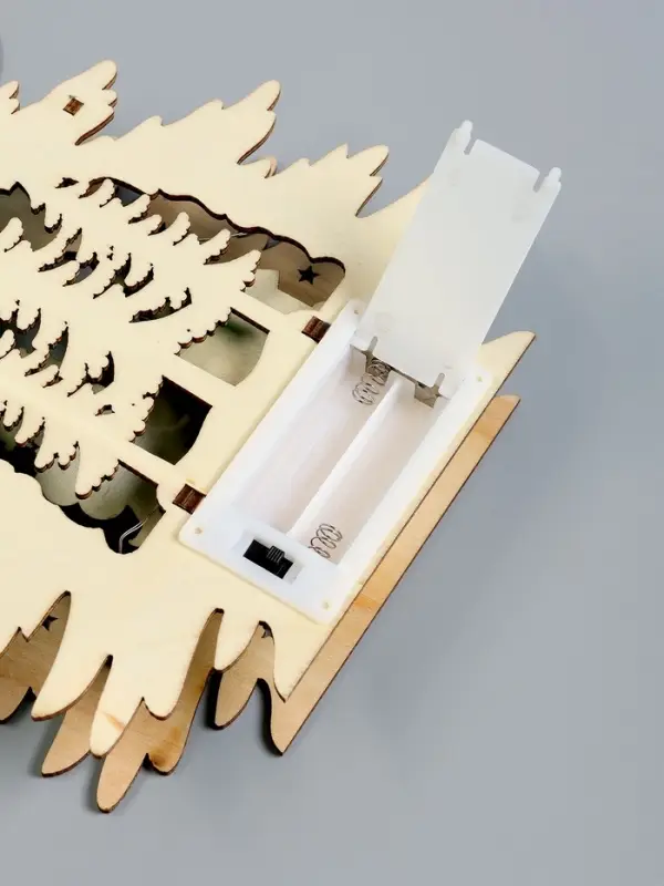 Подвеска световая &laquo;Снегурочка&raquo;, 16&times;3&times;22.5 см, 6 LED, от батареек, свечение тёплое белое