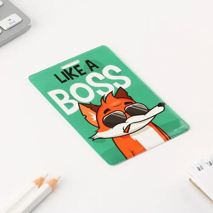 Чехол для бейджа «Лиса» , 6,5 × 10,5 см Чехол для бейджа «Лиса» , 6,5 × 10,5 см