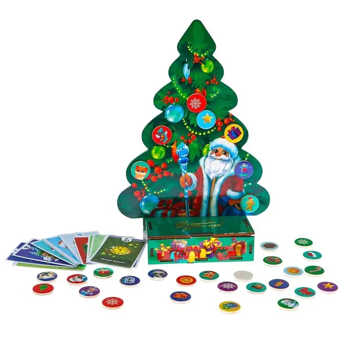 Настольная развивающая игра на новый год Лесная мастерская &laquo;Магнитная ёлка&raquo;