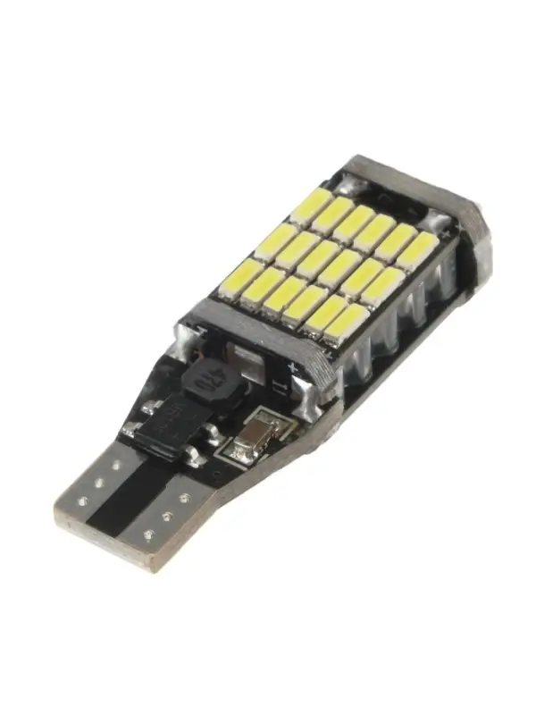 Автолампа светодиодная TORSO, T10 W5W, 12 В, 3 Вт, 45 LED, свет белый