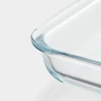 Форма для запекания и выпечки Доляна, 3 л, 39&times;24&times;6 см, жаропрочное стекло, прозрачная