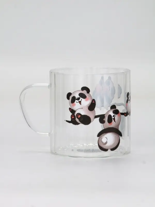 Кружка стеклянная «Панды», 650 мл