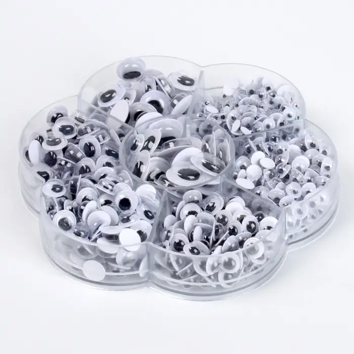 Набор самоклеящихся глазок для кукол и игрушек 4-12 мм, 700 шт.