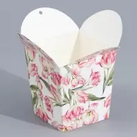 Коробка бонбоньерка подарочная, &laquo;Цветы&raquo;, 7.5&times;8&times;7.5 см
