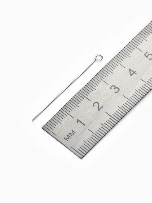 Штифт с петлёй СМ-1087, 4 см, упаковка 100 г, цвет серебро