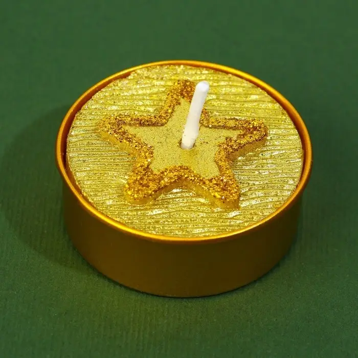 Свеча чайная &laquo;Новогодняя&raquo;, d = 4 см, МИКС