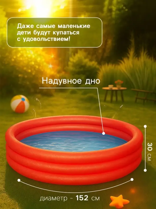 Бассейн надувной &laquo;Сияние&raquo;, 152&times;30 см, от 2 лет, МИКС, 51026 Bestway