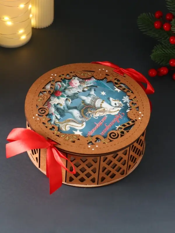 Шкатулка "Новогоднего настроения" 18,5х19,5х7,5 см