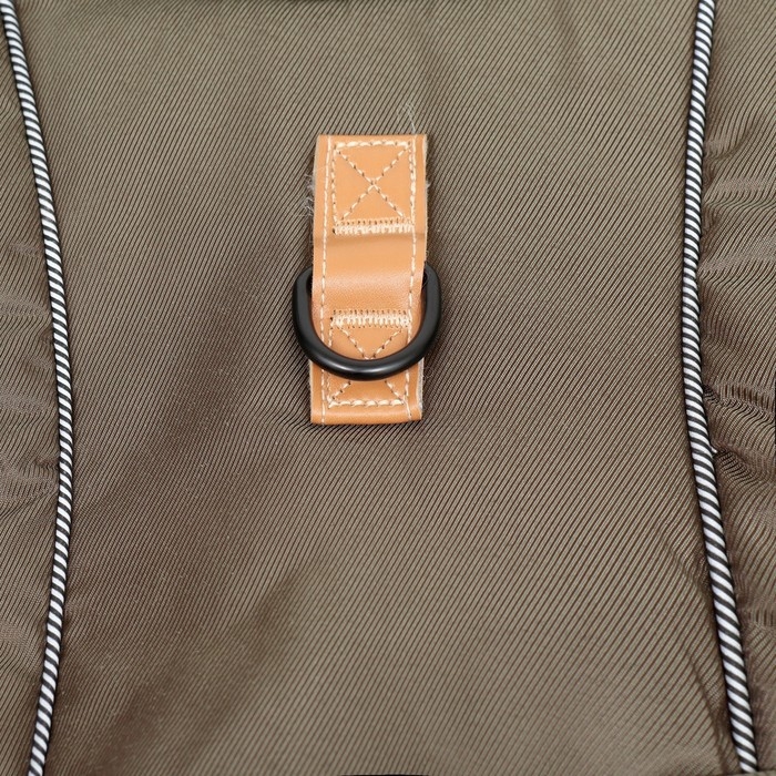 Попона для больших собак, мембранная ткань,  размер 2XL (ДС 43, ОШ 46, ОГ 62-68 см), хаки