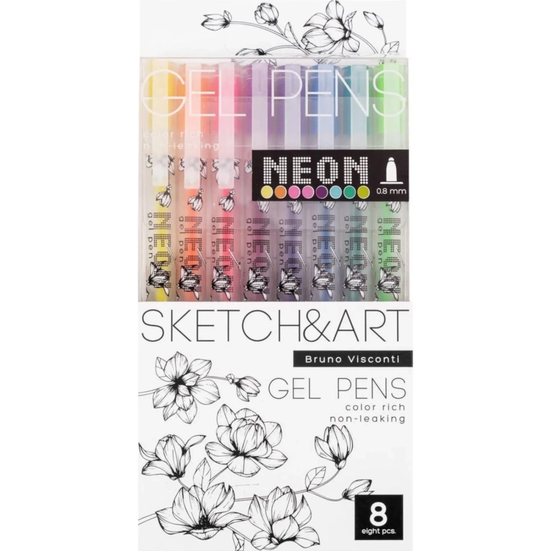 Набор гелевых ручек SKETCH&ART Uni Write.NEON 0,8мм 8цв 20-0307