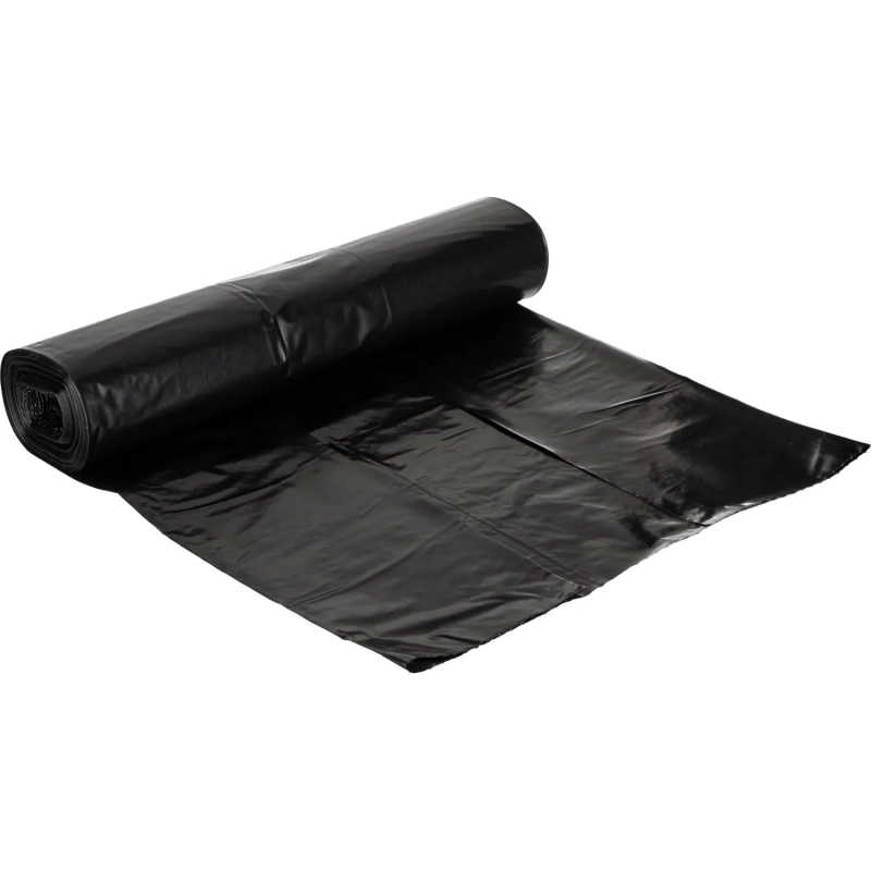 Мешки для мусора ПВД 60л 45мкм 20шт/рул черные 50x70см Luscan