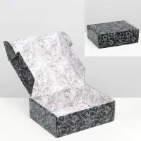 Подарочная коробка двусторонняя "Цветы" 27 х 21 х 9 см Подарочная коробка двусторонняя "Цветы" 27 х 21 х 9 см