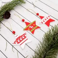 Елочная игрушка «Звёздочка», МИКС