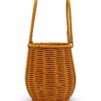 Корзина пластик 21 х 13 х 17 см, ручка13 см металл карскас коричневый