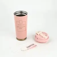 Термостакан с веревочкой "Список дел" розовая, 500мл Термостакан с веревочкой "Список дел" розовая, 500мл