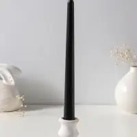 Свеча античная 25 см, 58 г, 7 ч, чёрный