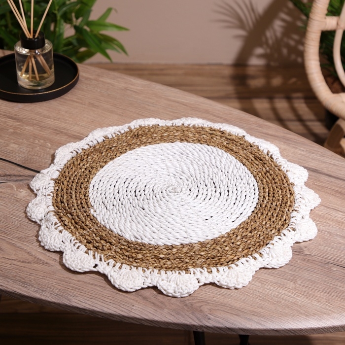 Коврик плетёный круглый 35 см Коврик плетёный круглый 35 см