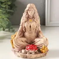 Статуэтка "Богиня любви Парвати" 11х9х7 см, гипс, слоновая кость