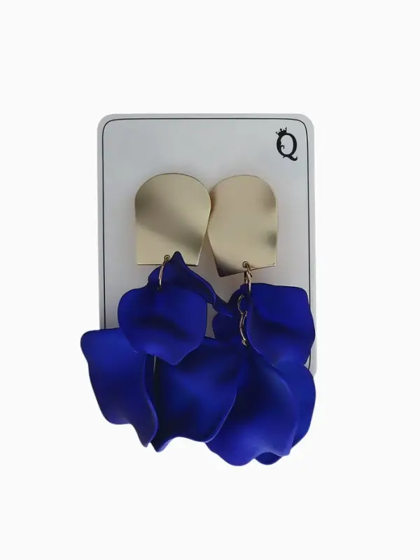 Серьги ассорти &laquo;Ветер&raquo;, неровность, цвет сине-золотой