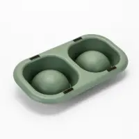 Миска для животных &laquo;Дубль Мини&raquo;, 200 мл, покрытие софт-тач, пластик, цвет изумруд