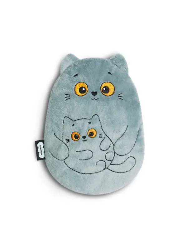 Мягкая игрушка - грелка &laquo;Кошка с котёнком&raquo;, с вишнёвыми косточками, 17 см