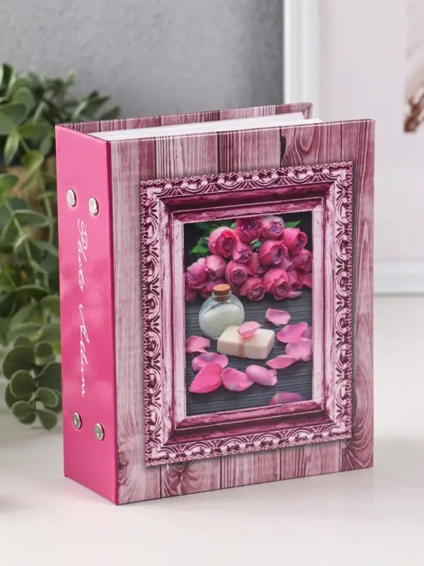 Фотоальбом 100 фото "Картина с цветами"10X15см, ПП карм.